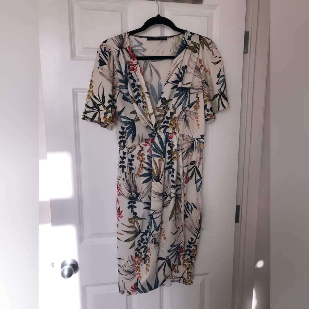 Zara Satin wrap dress